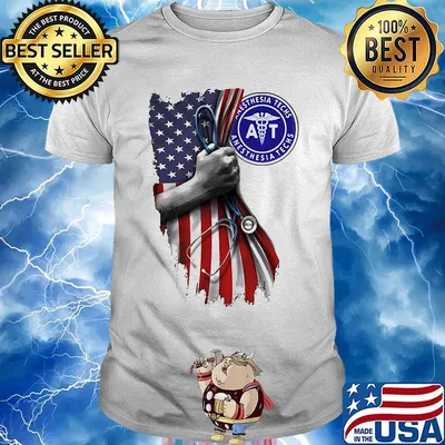 Nurse anesthesia techs american flag independence day shirt