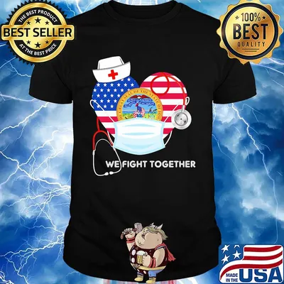 Nurse mask we fight together the great steal of the state of iowa heart american flag independence day shirt