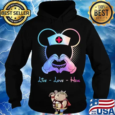 Nurse mickey mouse live love heal s Hoodie