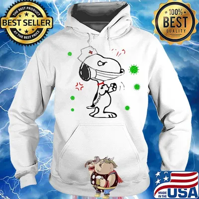 Nurse snoopy mask covid-19 s Hoodie