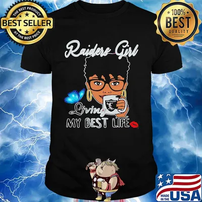 Oakland raiders girl living my best life butterfly shirt