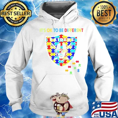 Oakland raiders it's ok to be different autism awareness s Hoodie