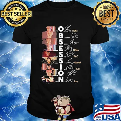 Obsession exo members signatures shirt