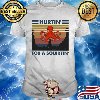 Octopus hurtin for a squirtin vintage retro shirt