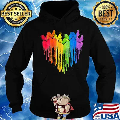 Official chickens lgbt heart s Hoodie