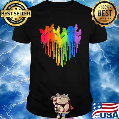 Official chickens lgbt heart shirt
