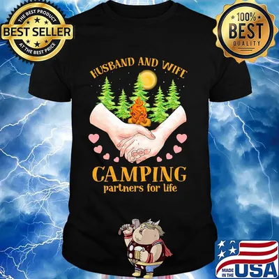 Official Husband And Wife Camping Partners For Life Shirt