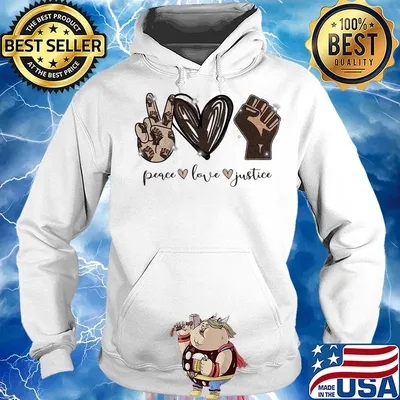 Official peace love justice black live matter s Hoodie