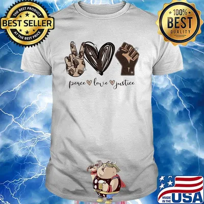 Official peace love justice black live matter shirt