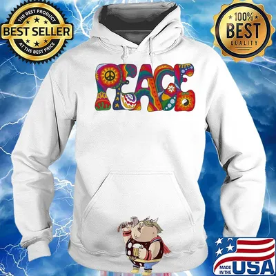 Official Peace Patchwork Shirt Hoodie