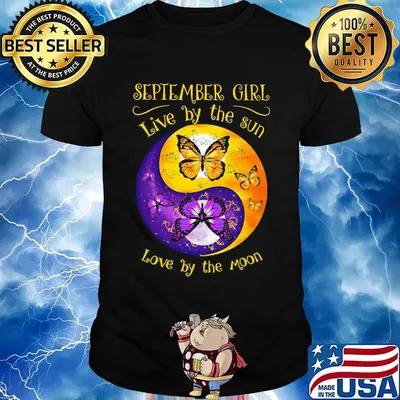 OFFICIAL SEPTEMBER GIRL LIVE BY THE SUN LOVE BY THE MOON BUTTERFLY SHIRT