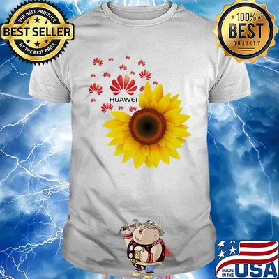 Official sunflower huawei logo shirt
