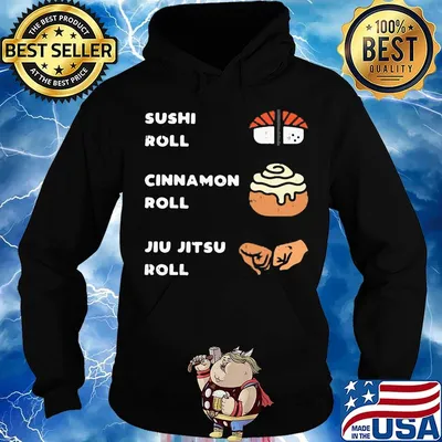 Official Sushi roll cinnamon roll jiu jitsu roll s Hoodie