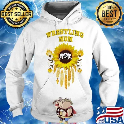 Official wrestling mom sunflowers s Hoodie