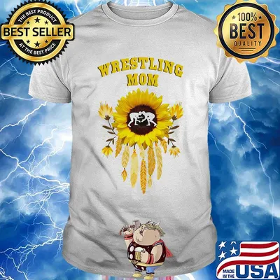 Official wrestling mom sunflowers shirt
