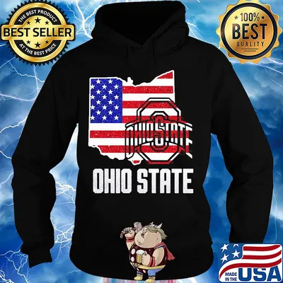 Ohio state american flag map independence day s Hoodie