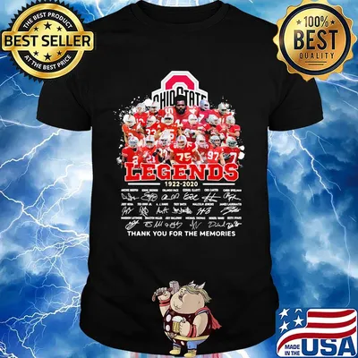 Ohio state buckeyes legends 1922 2020 thank you for the memories signatures shirt
