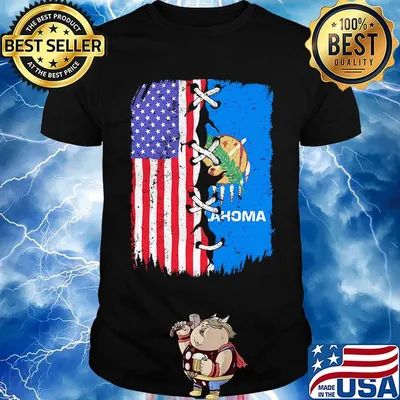 Oklahoma American flag independence day shirt