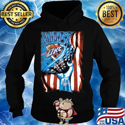 Oklahoma city thunder american flag independence day s Hoodie