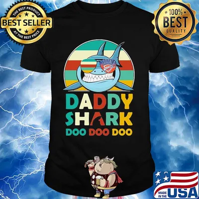 Oklahoma city thunder daddy shark doo doo doo vintage shirt