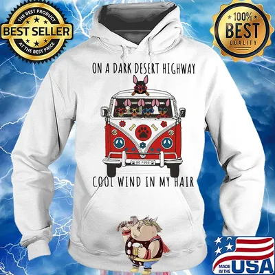 ON A DARK DESERT HIGHWAY DOG FEEL COOL WIND IN MY HAIR BE FREE CAR SHIRT Hoodie