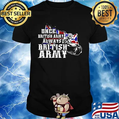 One British Army Tank American Flag Independence Day Shirt