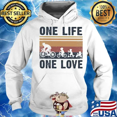 One Life One Love Bike Bikecil Vintage Retro Shirt Hoodie
