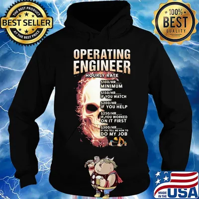 Operating engineer hourly rate skull s Hoodie