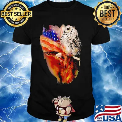 Owl American Wings Independence Day Shirt