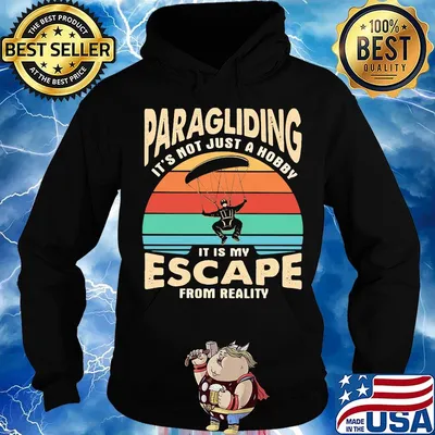 Paragliding it's not just a hobby it is my escape from reality vintage retro s Hoodie