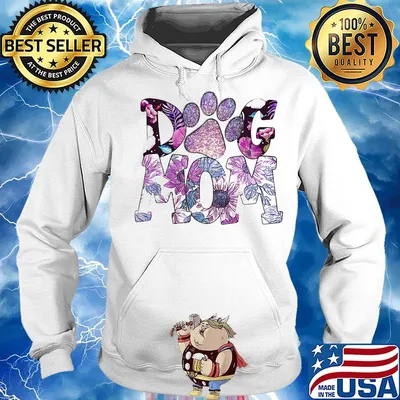Paw dog mom flowers s Hoodie