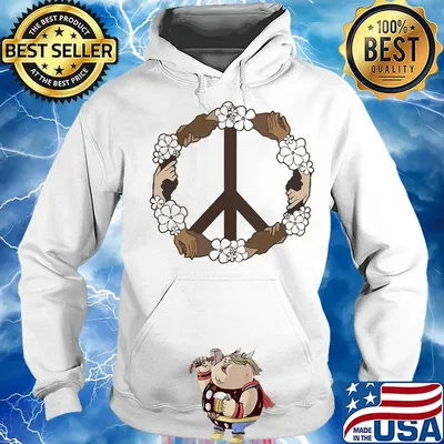Peace juneteenth american flag independence day flowers s Hoodie