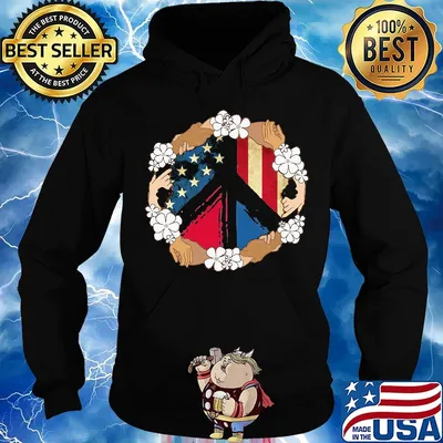Peace juneteenth freedom day american flag independence day flowers s Hoodie