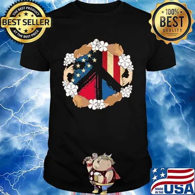 Peace juneteenth freedom day american flag independence day flowers shirt