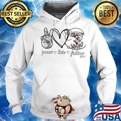 Peace love fishing classic s Hoodie
