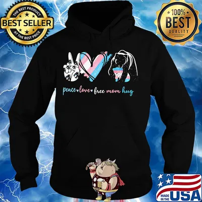 Peace love free mom hug bear lgbt s Hoodie