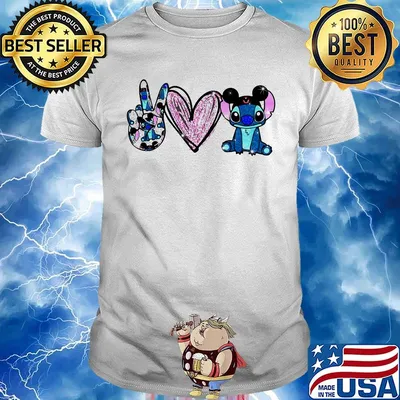 Peace love grateful stitch mouse shirt