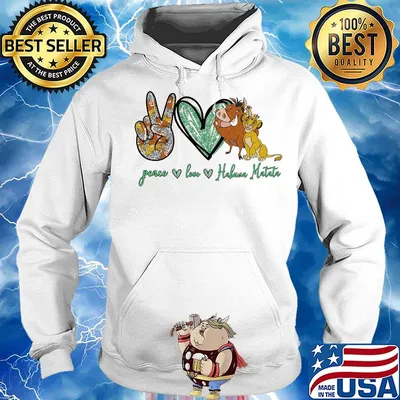 Peace love hakuna matata s Hoodie