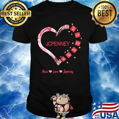 Peace love jcpenney logo heart shirt