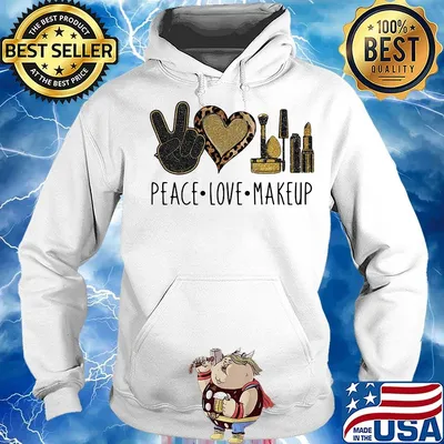 Peace love makeup leopard s Hoodie