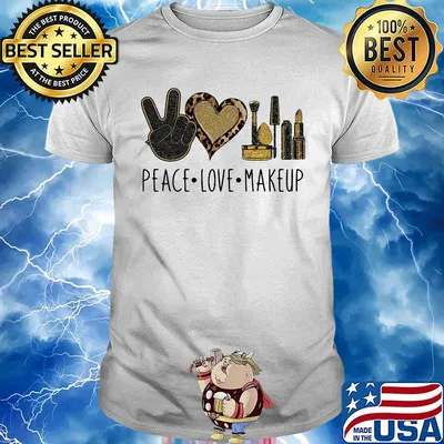 Peace love makeup leopard shirt