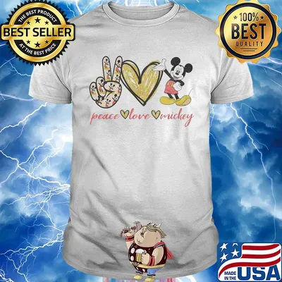 Peace love mickey mouse shirt