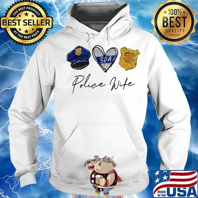 Peace love police wife s Hoodie