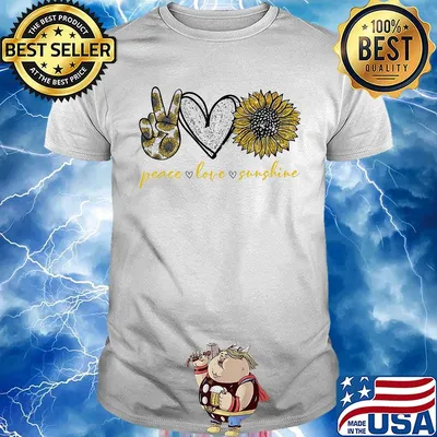 Peace love sunshine sunflower shirt