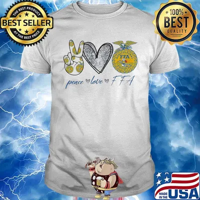 Peace love transparent background ffa shirt
