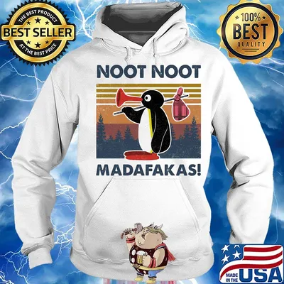 Penguin noot noot madafakas vintage retro s Hoodie
