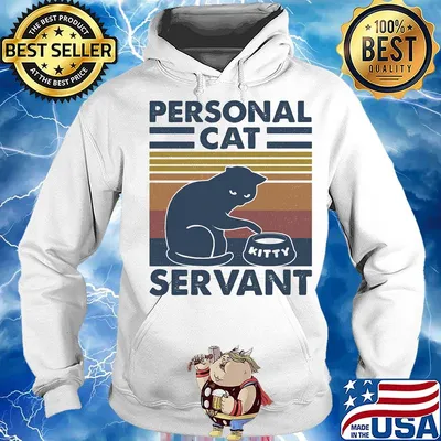 Personal cat servant vintage retro s Hoodie