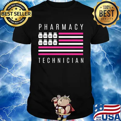 Pharmacy technician american flag shirt