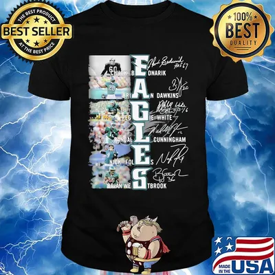 Philadelphia eagles football team players signatures shirt