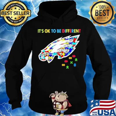 Philadelphia eagles it's ok to be different autism awareness s Hoodie